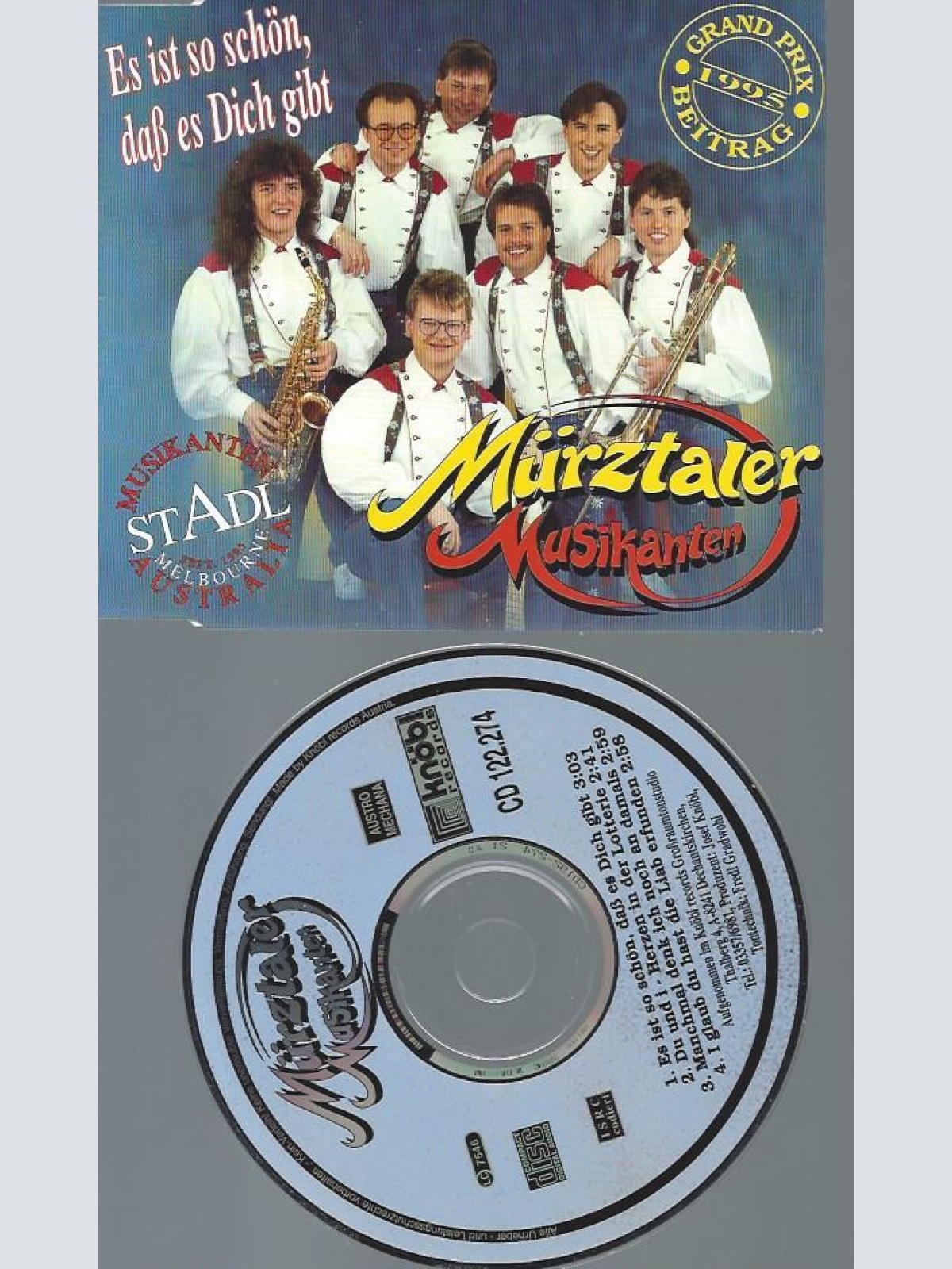 CD--MÜRZTALER MUSIKANTEN ES IST SO SCHÖN DASS ES DICH GIBT / MAXI