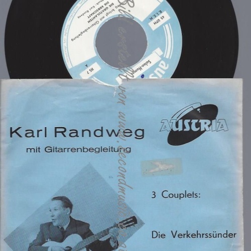 7"  KARL RANDWEG 3 COUPLETS --DER VERKEHRSSÜNDER