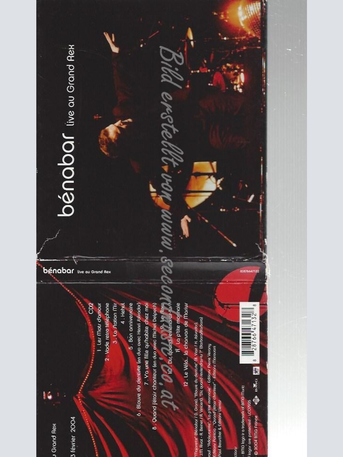 CD--BÉNABAR--    LIVE AU GRAND REX