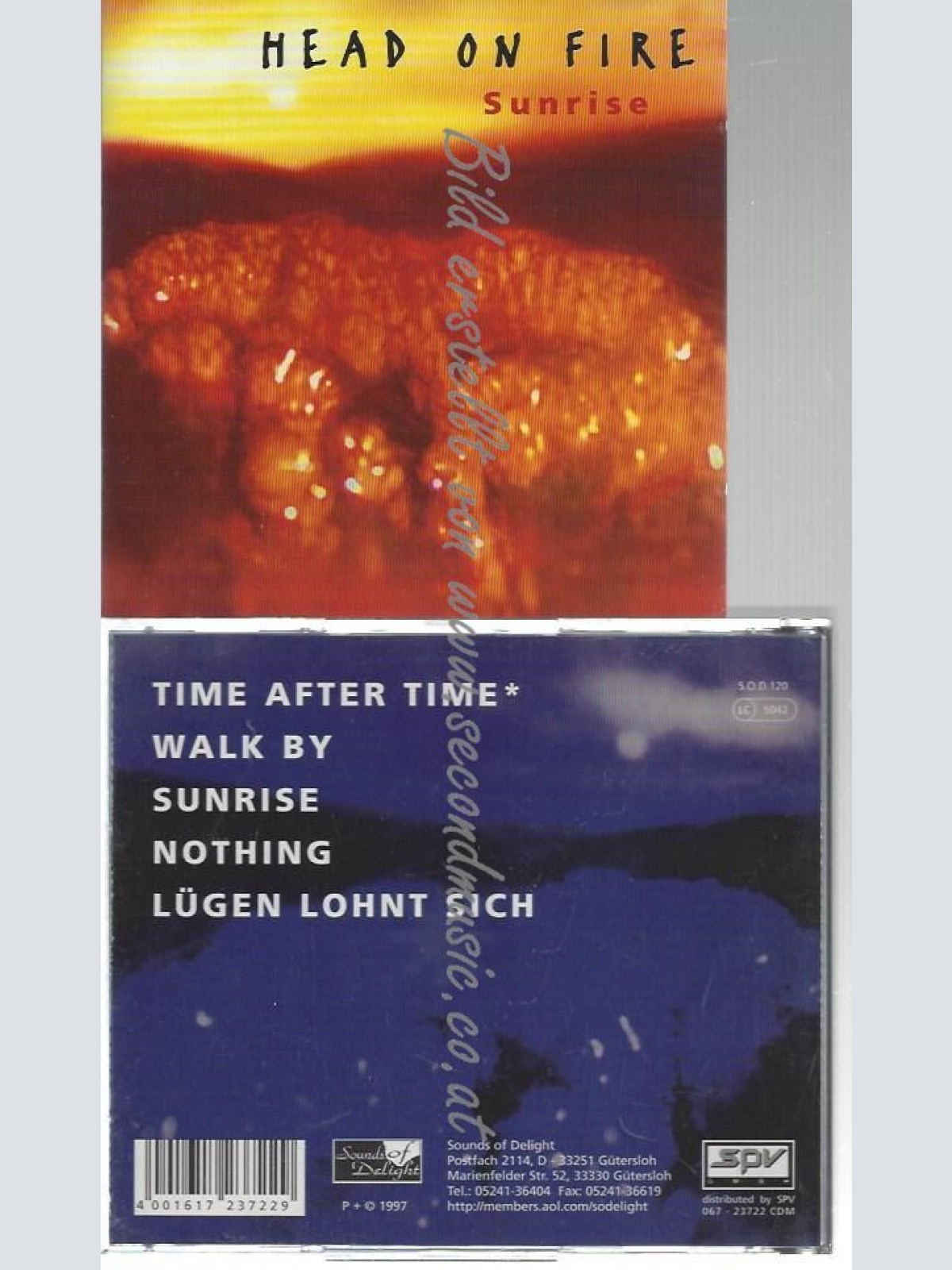 CD--HEAD ON FIRE--    SUNRISE E.P.