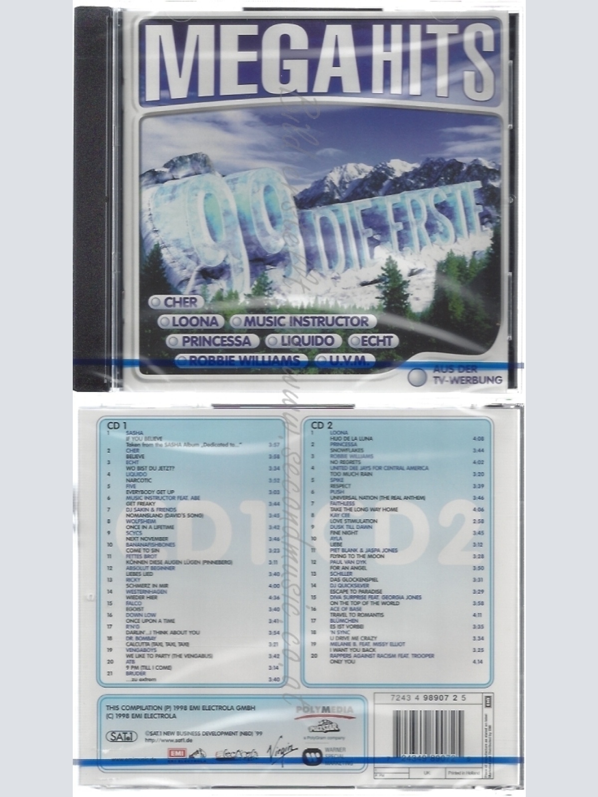 CD--NM-SEALED-VARIOUS -1998- - DOPPEL-CD -- MEGAHITS 99 DIE ERSTE