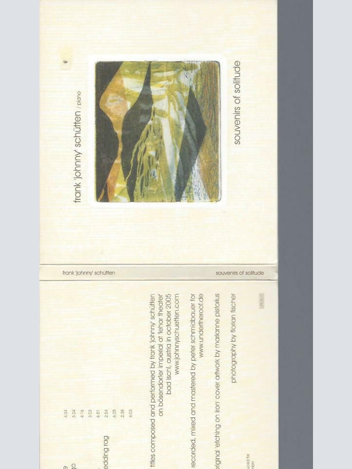 CD--  FRANK JOHNNY SCHÜTTEN SOUVENIRS OF SOLITUDE