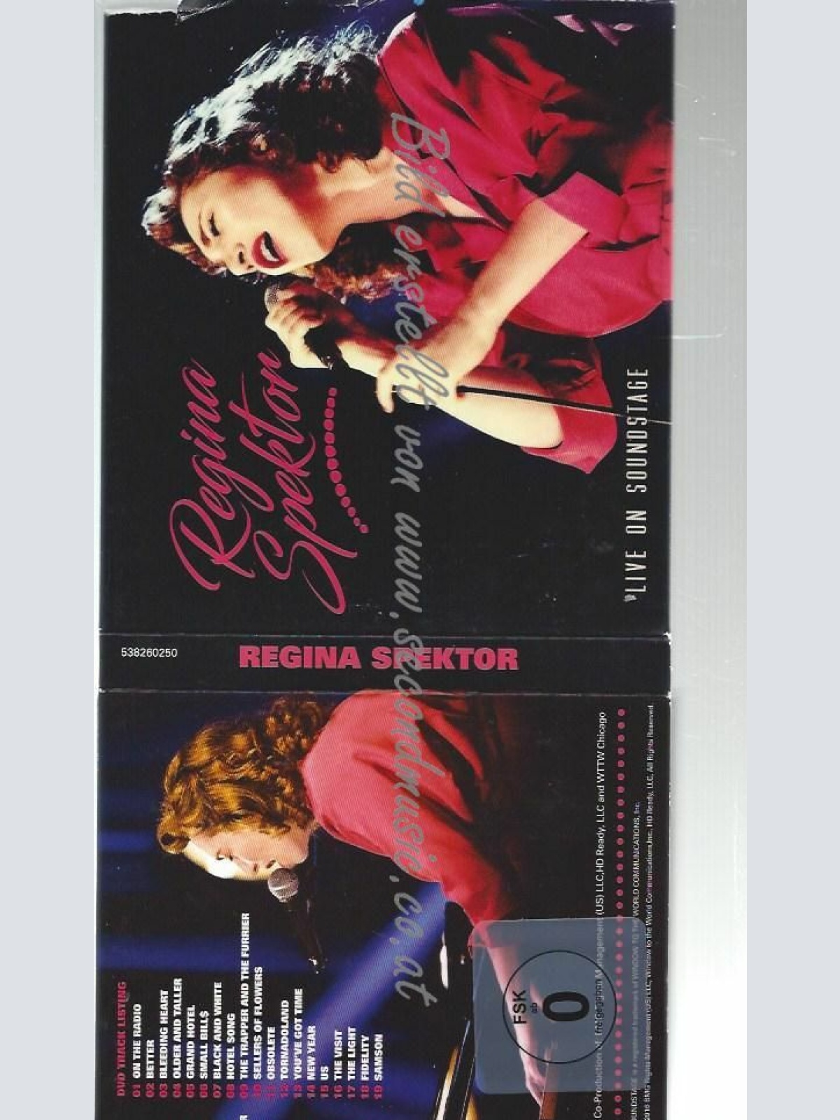 CD--REGINA SPEKTOR | --LIVE ON SOUNDSTAGE