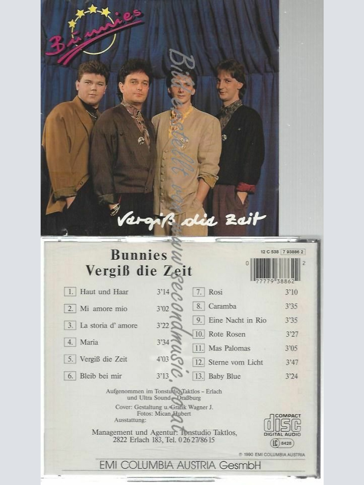 CD--BUNNIES --BERGISS DIE ZEIT -----