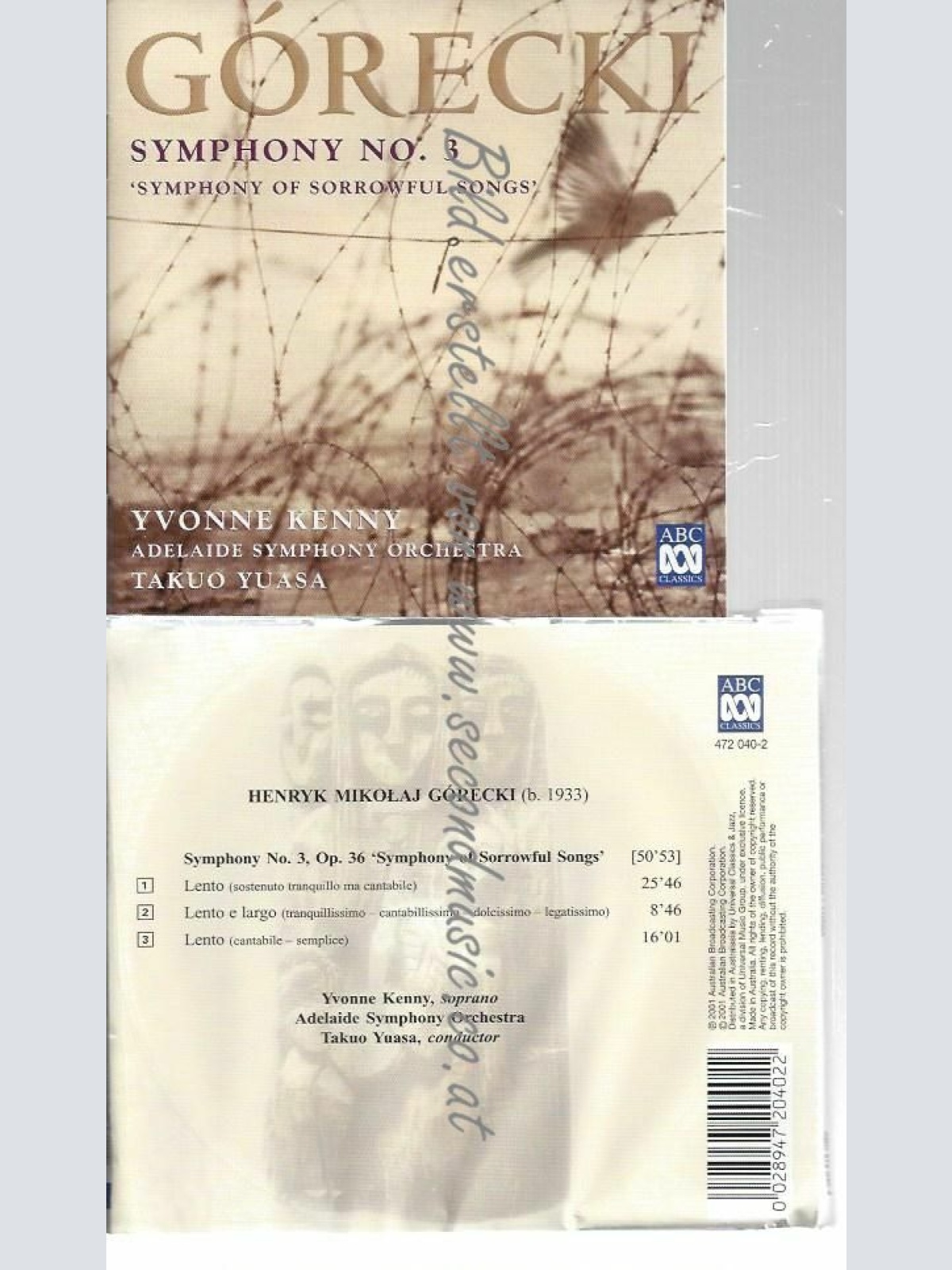 CD-- Gorecki — Symphony No. 3 'Symphony Of Sorrowful Songs'