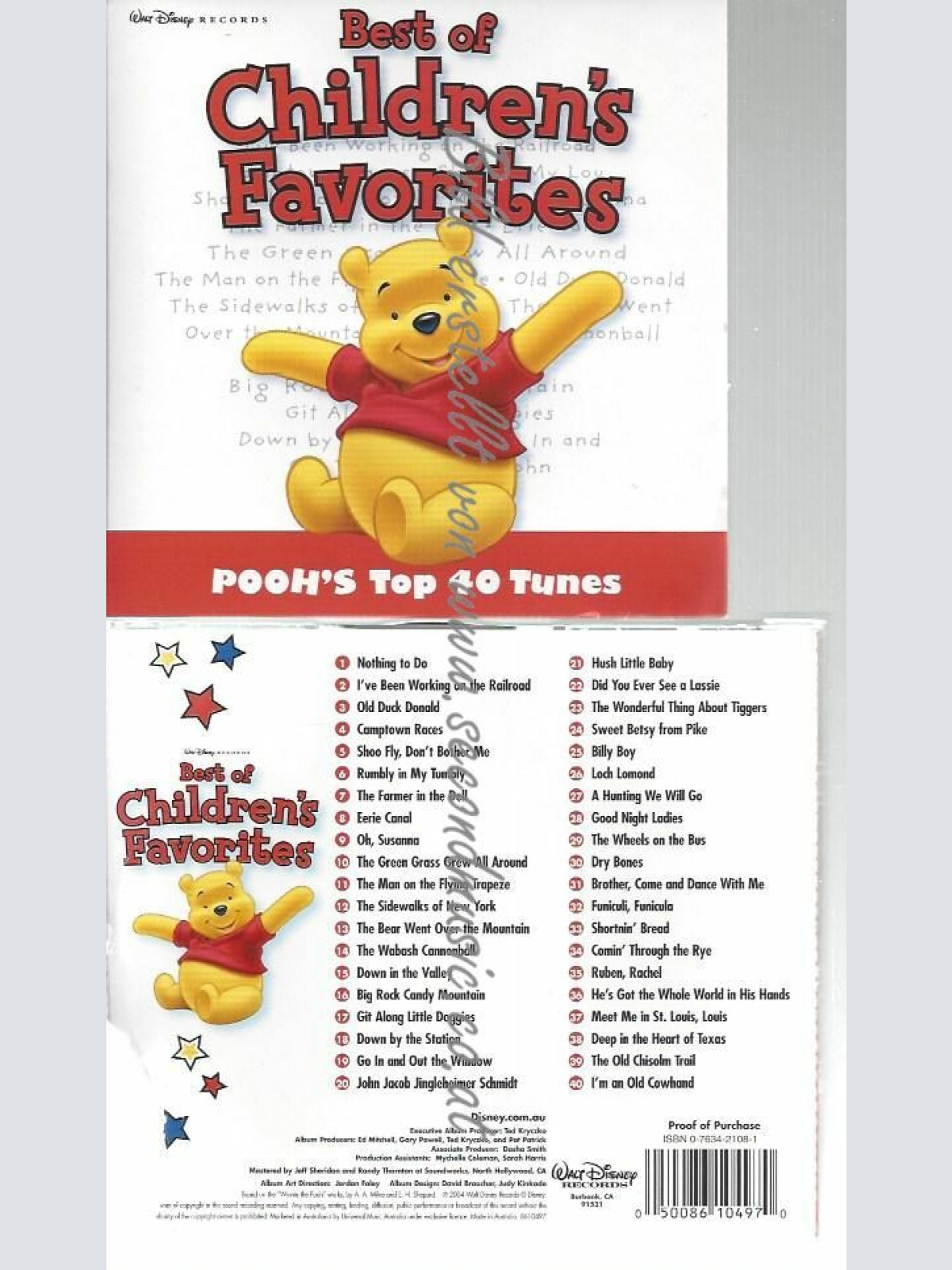 CD--VARIOUS [WALT DISNEY]--POOH'S TOP 40