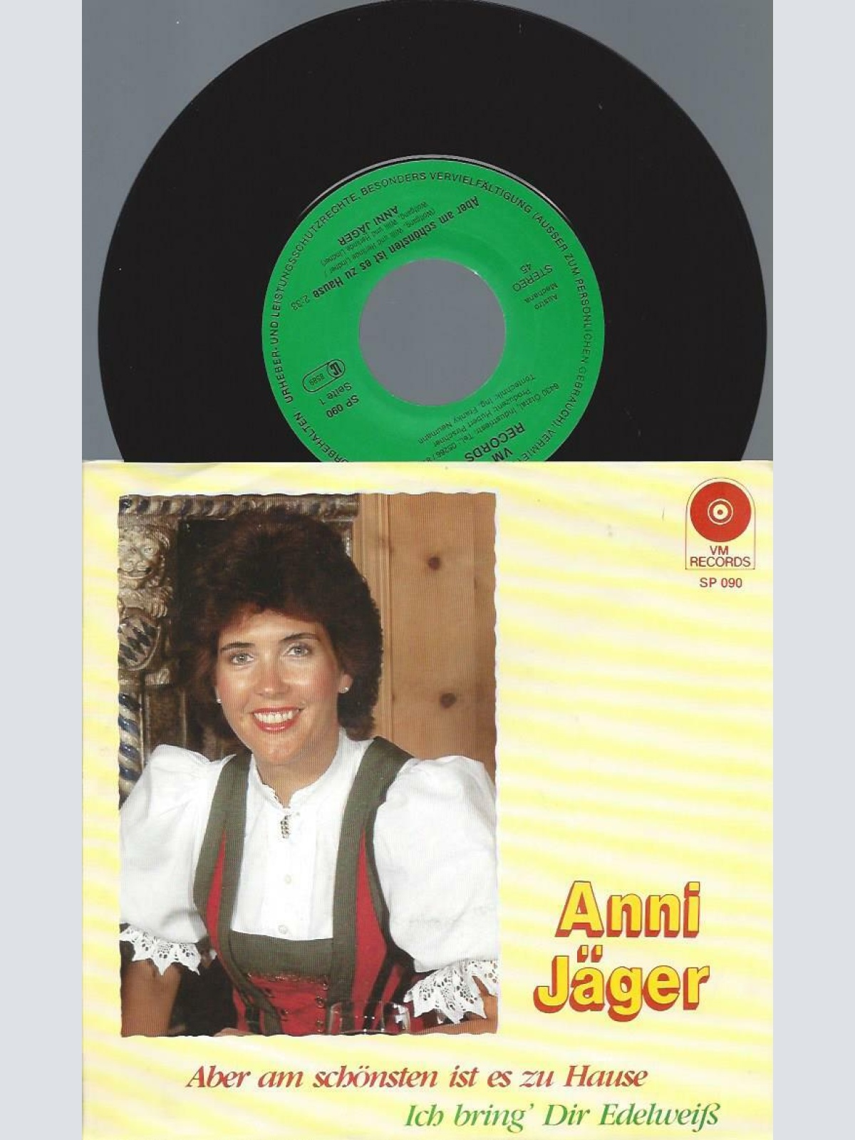 7"   Anni Jäger – Aber Am Schönsten Ist Es Zu Hause // VM RECORDS