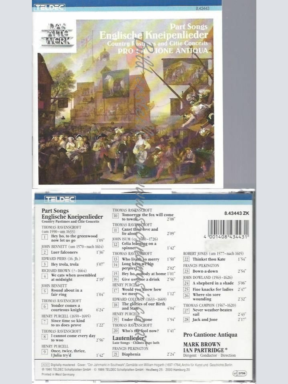 CD--PRO CANTIONE ANTIQUA, BROWN/PARTRIDGE, ET AL.--PART SONGS