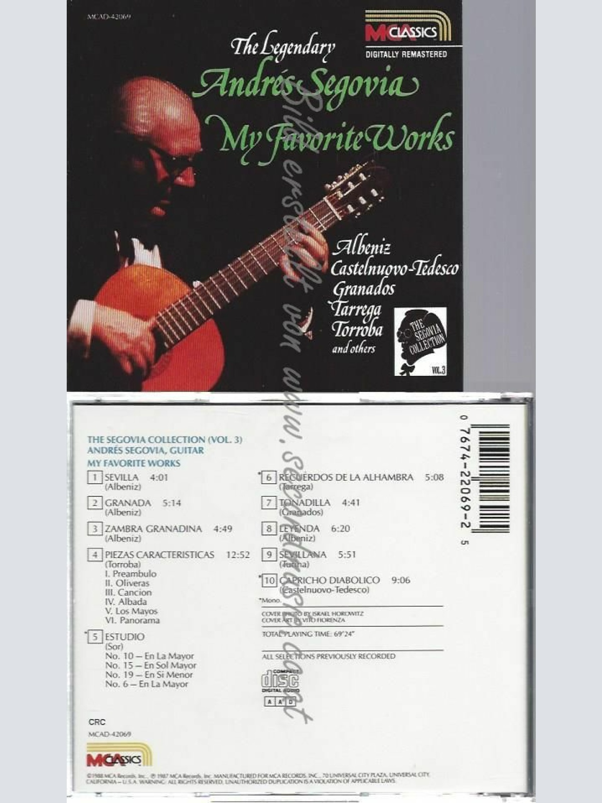 CD--ANDRES SEGOVIA | --SEGOVIA COLL VOL.3