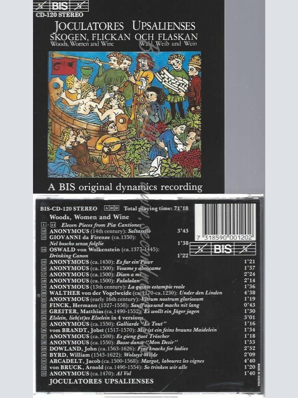 CD--JOCULATORES UPSALIENSIS, WOLKENSTEIN,O.V., ET AL. | --WALD UND WEIB UND WEIN