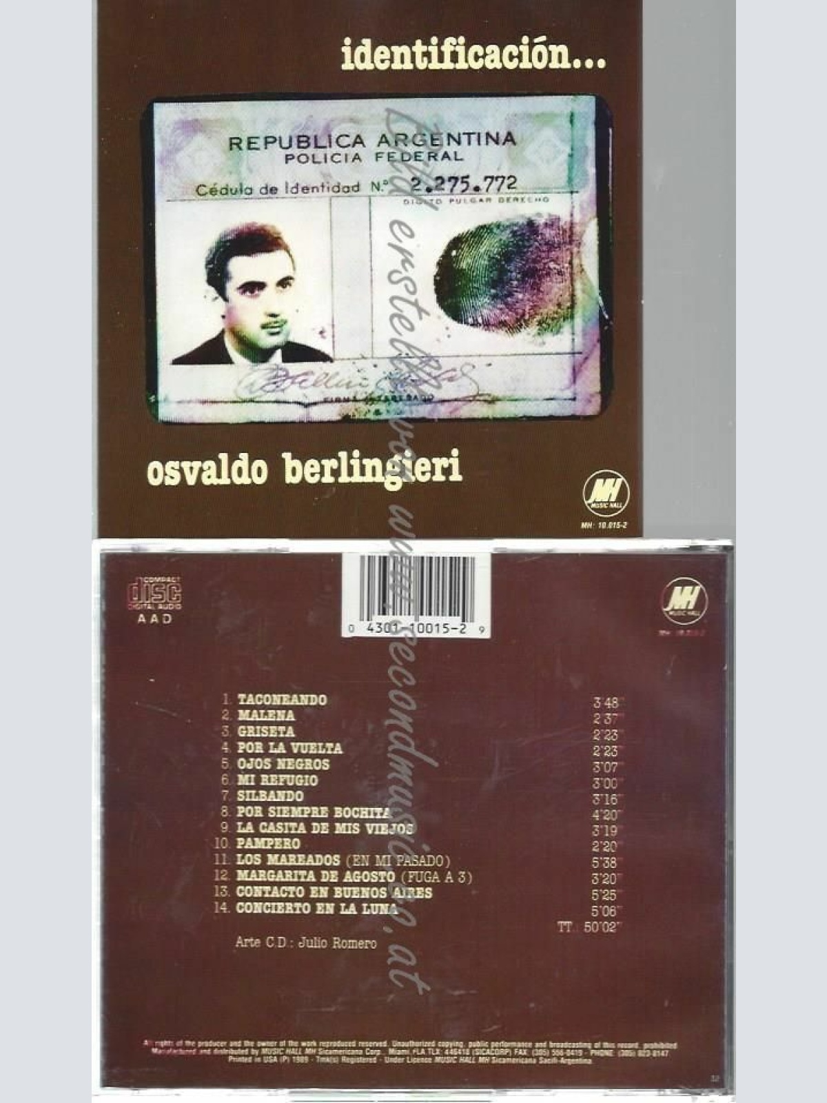 CD--OSVALDO BERLINGIERI | --IDENTIFICACION