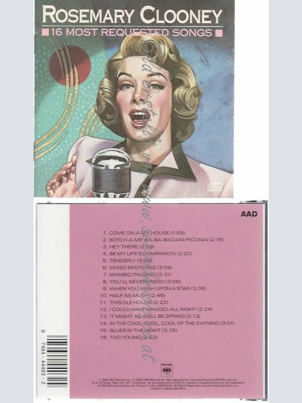 CD--ROSEMARY CLOONEY | --LOVE SONGS