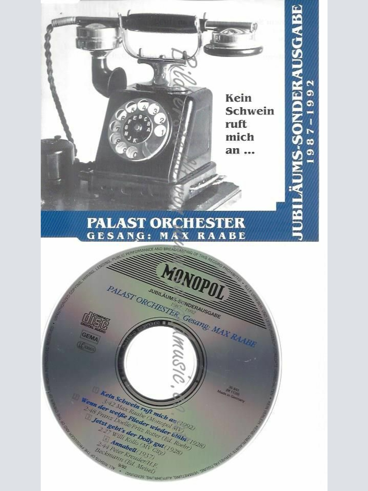 CD--RAABE,MAX & PALAST ORCHESTER | --KEIN SCHWEIN RUFT MICH AN