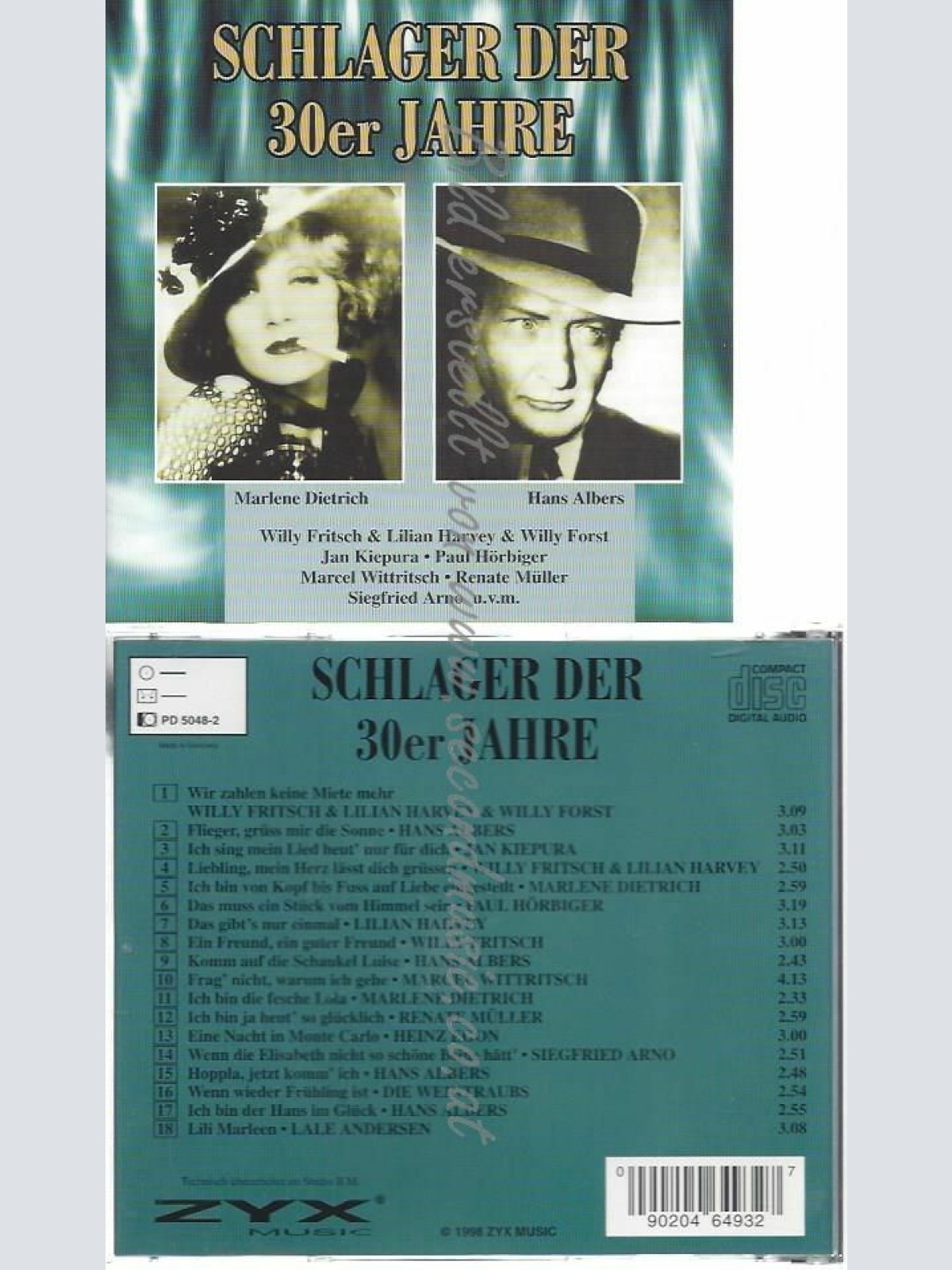 CD--VARIOUS, MARLENE DIETRICH, ET AL. | --SCHLAGER DER 30ER JAHRE