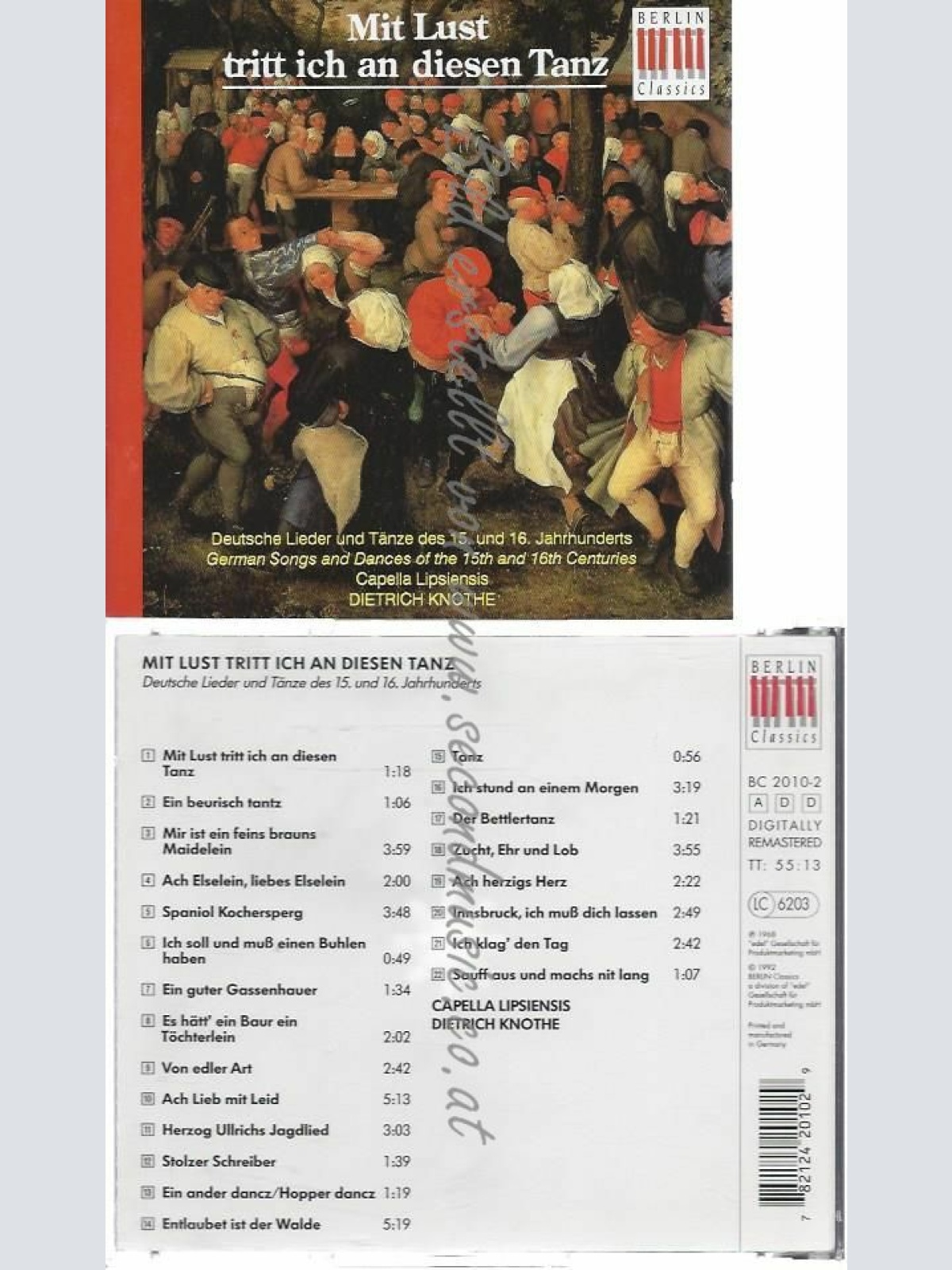 CD--KNOTHE,D.--DEUTSCHE LIEDER UND TÄNZE DES . UND . JAHRHUNDERTS