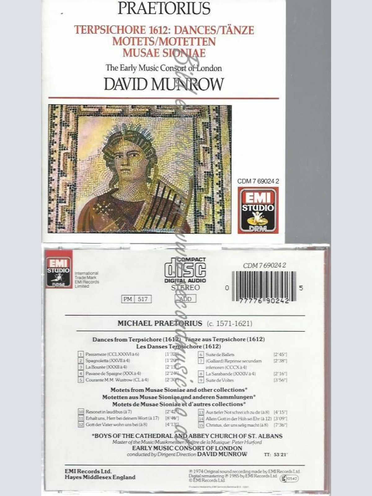 CD----MICHAEL PRAETORIUS: TÄNZE AUS TERPSICHORE