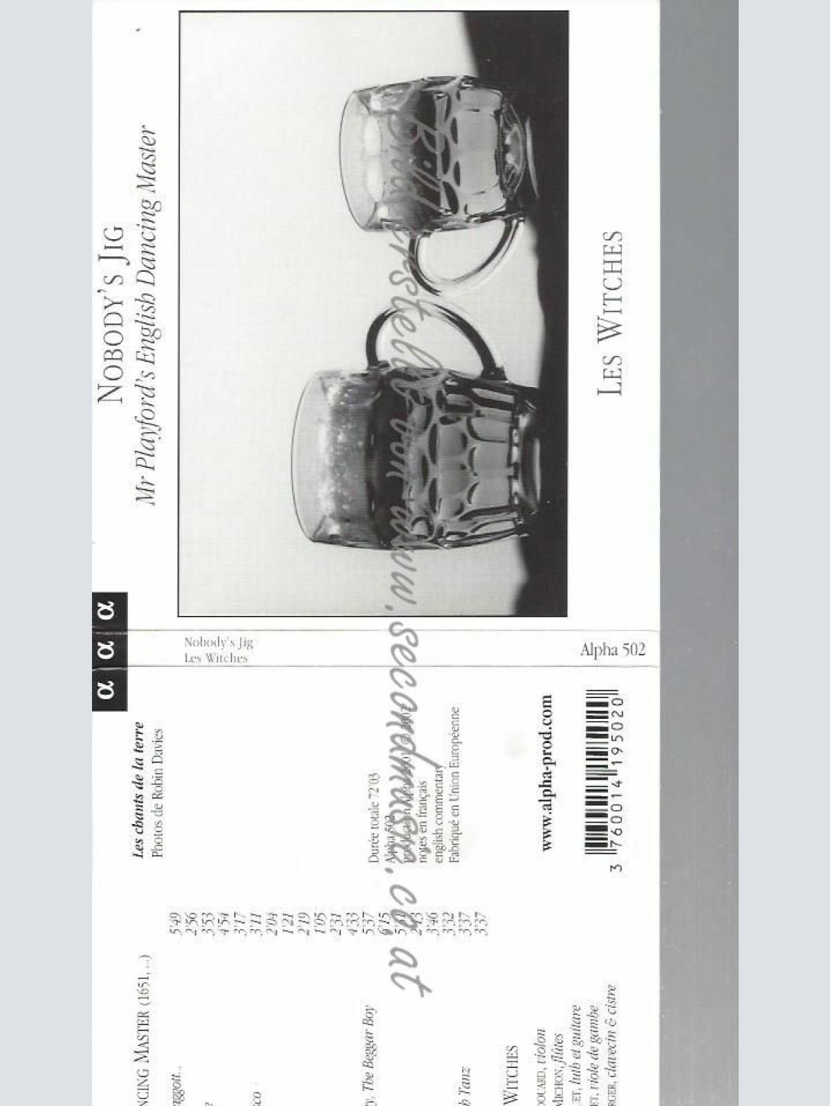 CD--LES WITCHES   --NOBODYS JIG-MR.PLAYFORDS ENGL