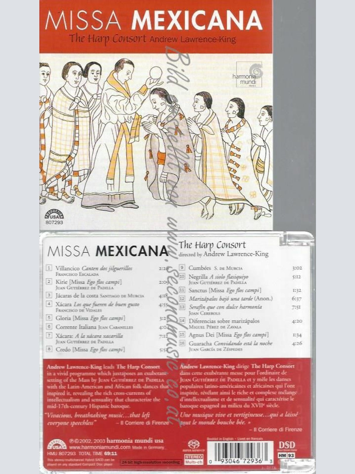 CD--HARP CONSORT, LAWRENCE-KING,  | --MISSA MEXICANA