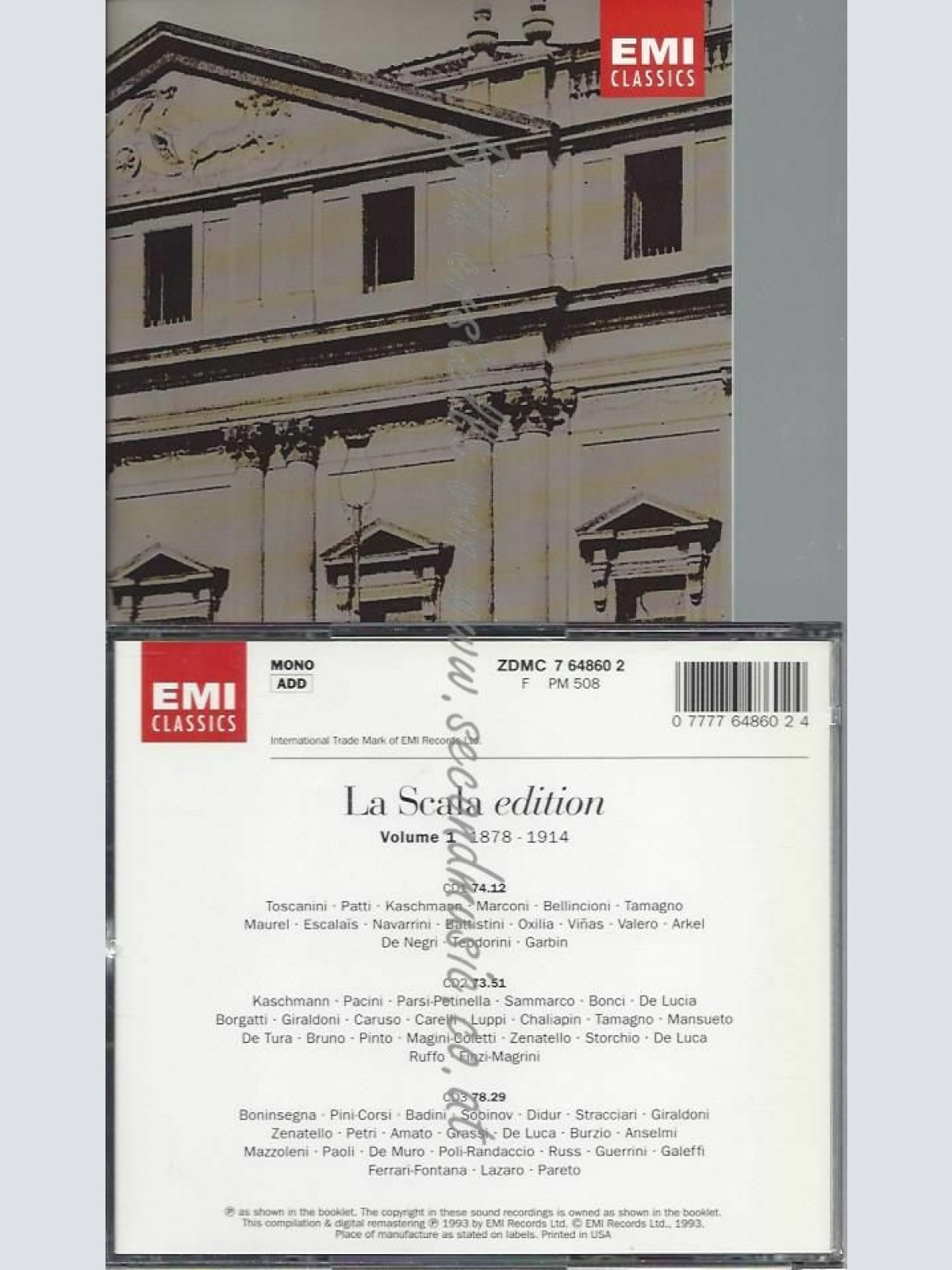 CD--VARIOUS | --SCALA EDITION VOL.1 (1878-1914