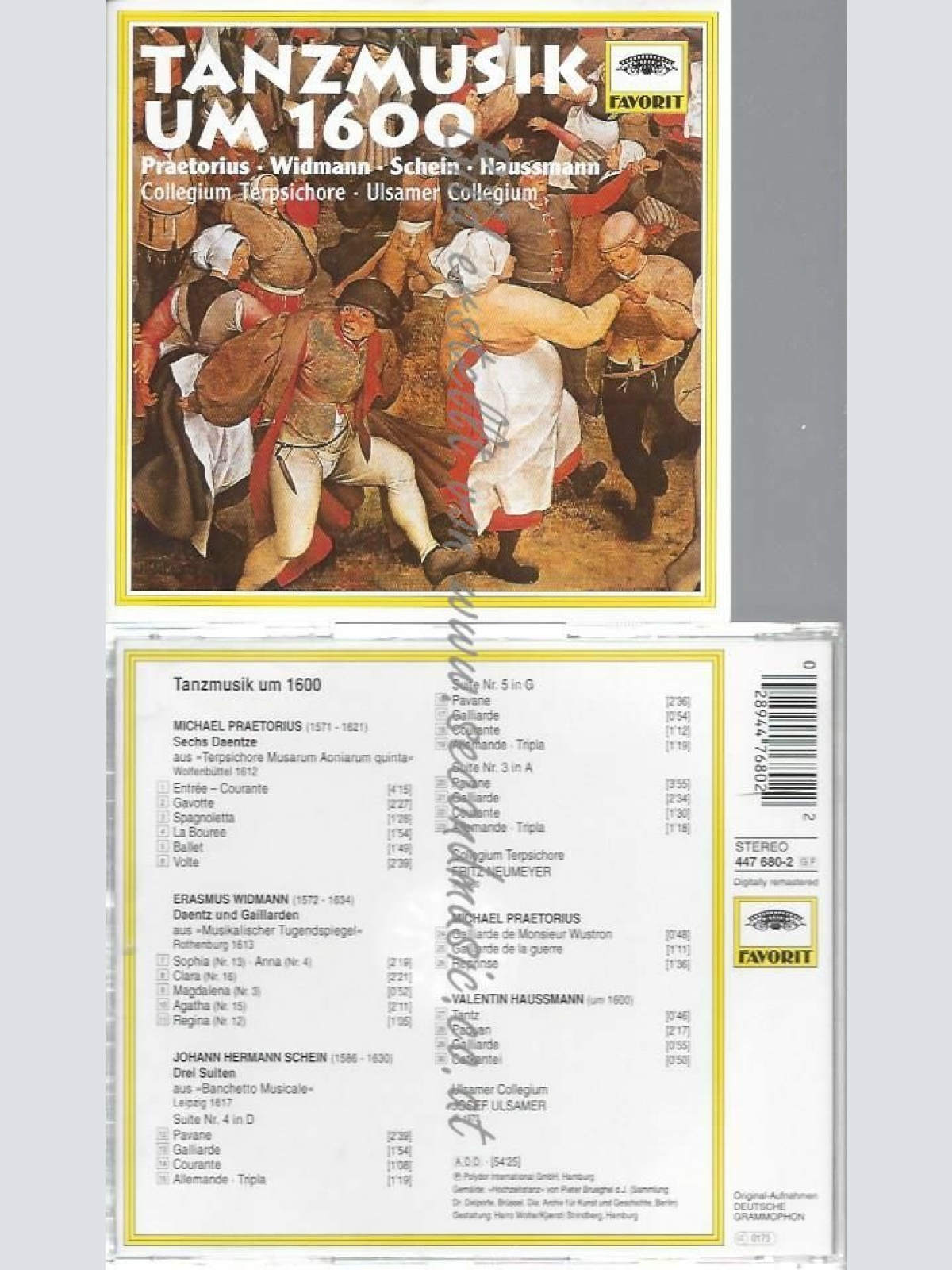 CD--MICHAEL PRAETORIUS,  FAVORIT - TANZMUSIK UM 1960