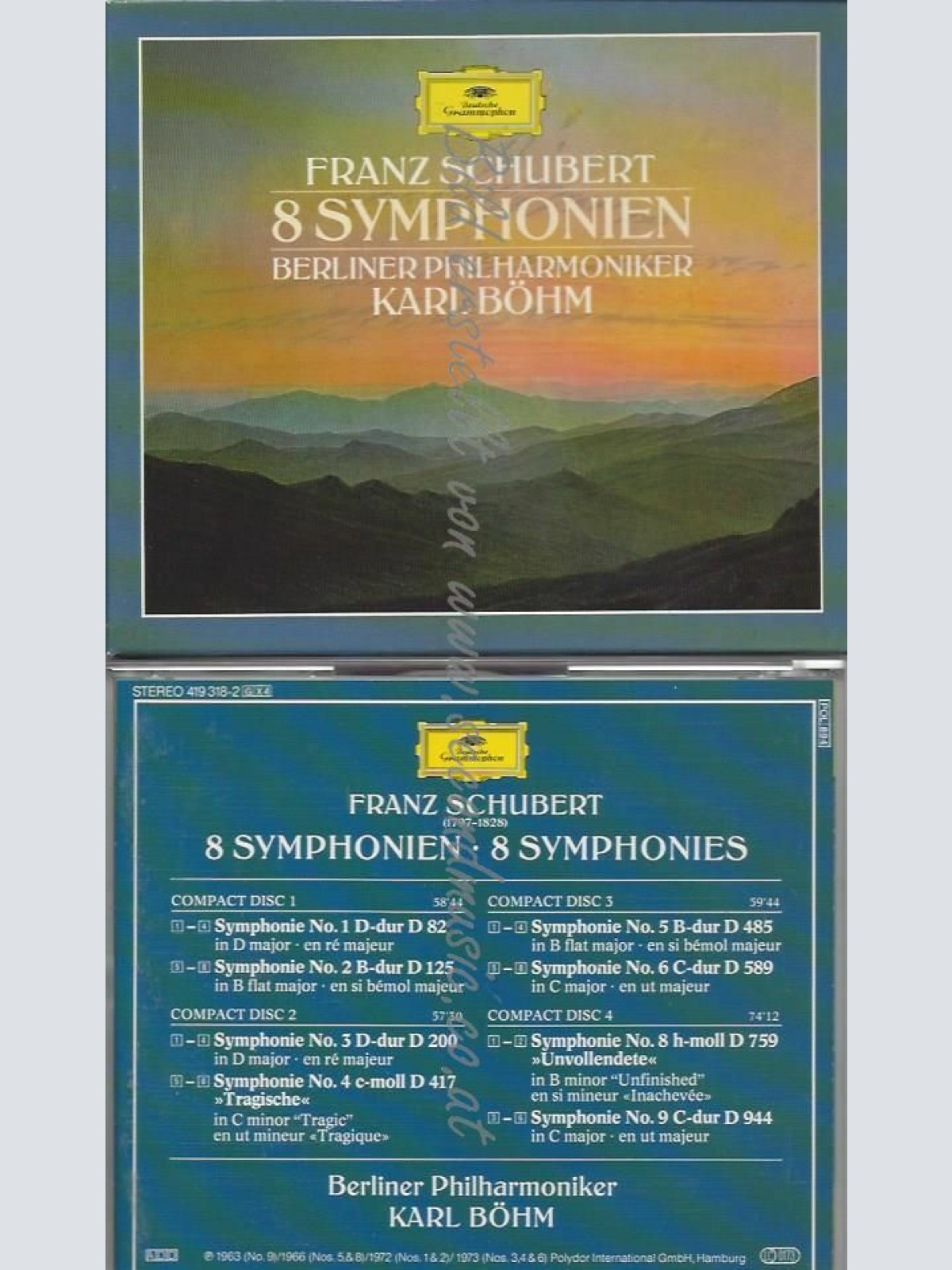 CD--BERLINER PHILHARMONIKER, FRANZ SCHUBERT, BÖHM --8SINFONIEN (GA)