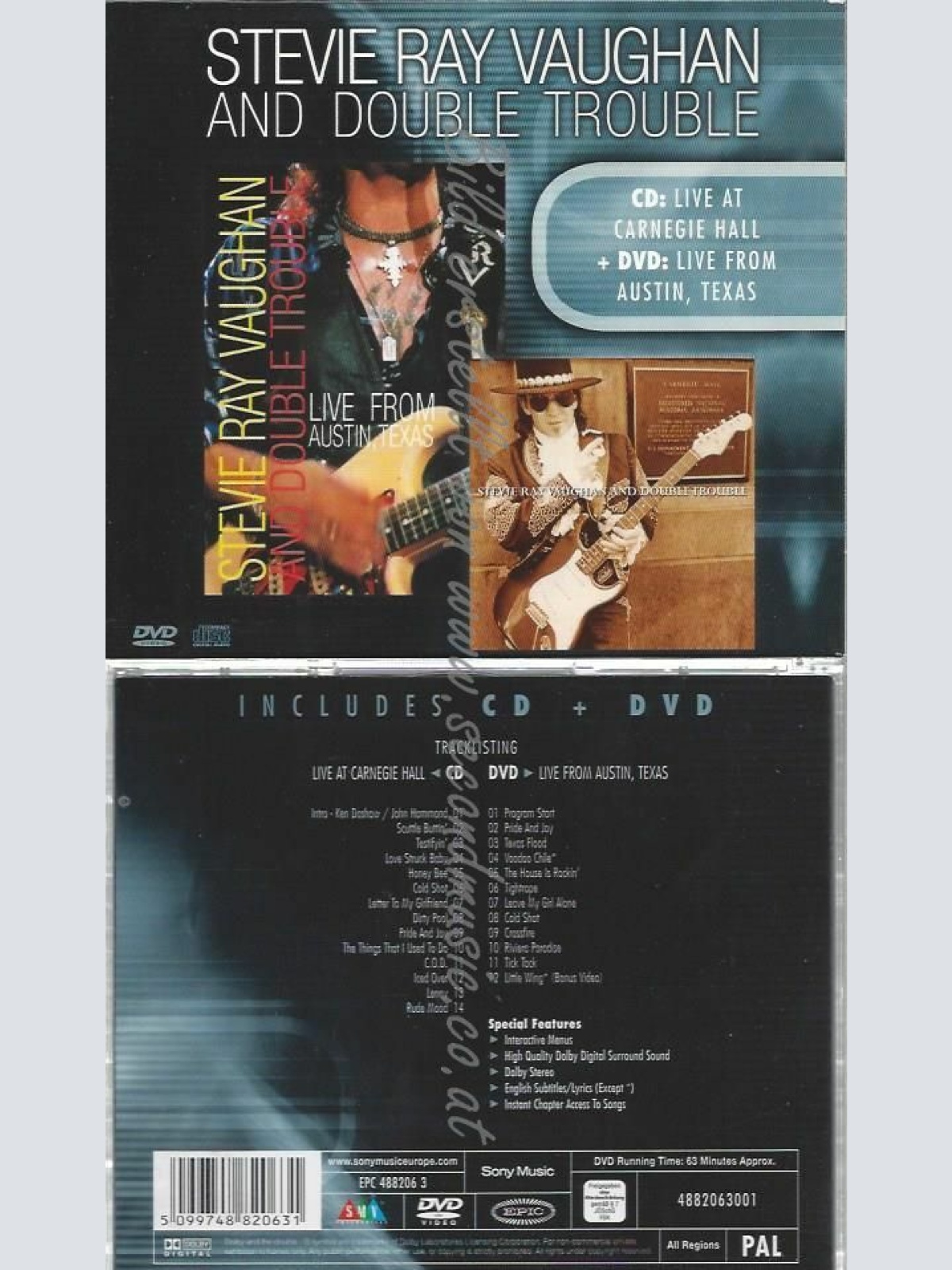 CD-- STEVIE RAY VAUGHAN  --LIVE AT CARNEGIE HALL