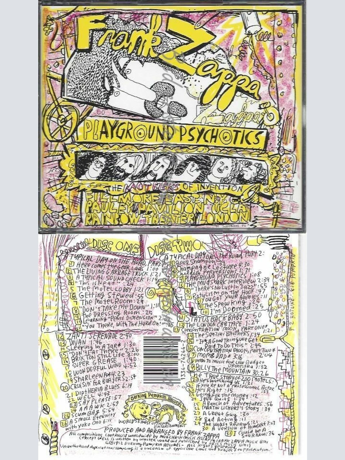 CD--FRANK ZAPPA | --PLAYGROUND PSYCHOTICS