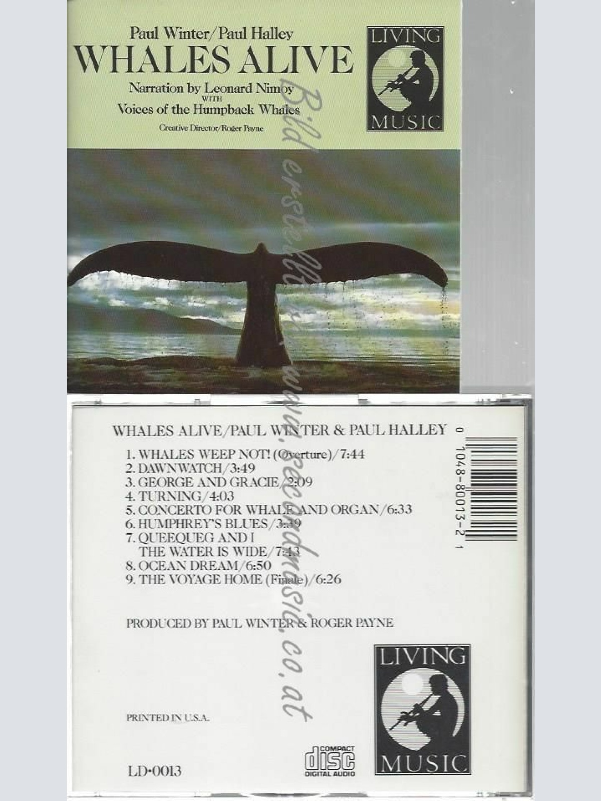 CD--PAUL WINTER , WINTER/HALLEY , ET AL. | --WHALES ALIVE