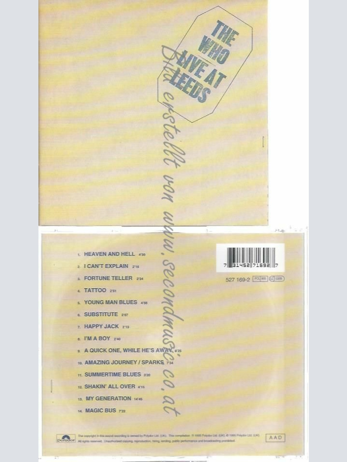 CD--THE WHO | --LIVE AT LEEDS