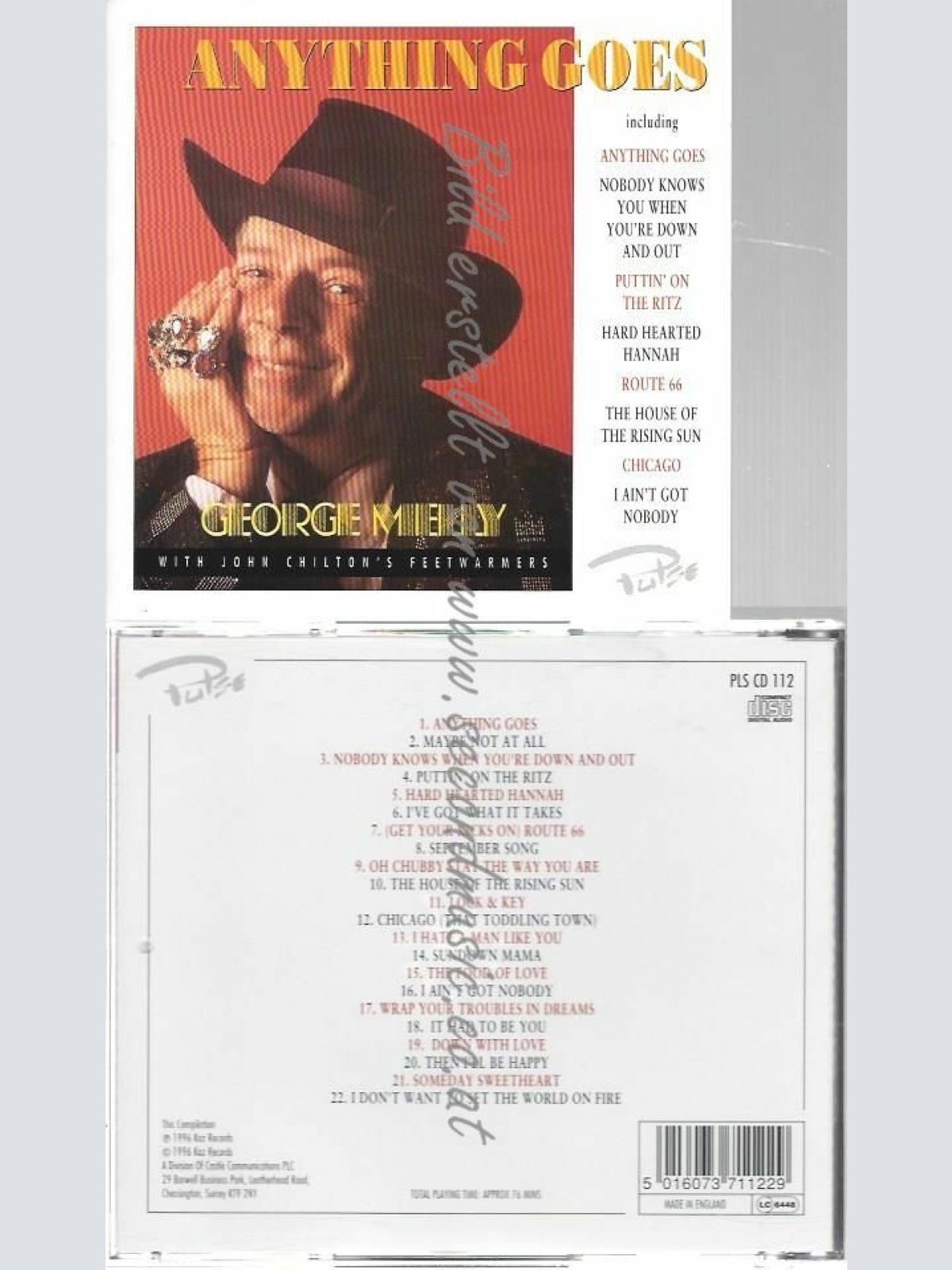 CD--GEORGE MELLY | --ANYTHING GOES