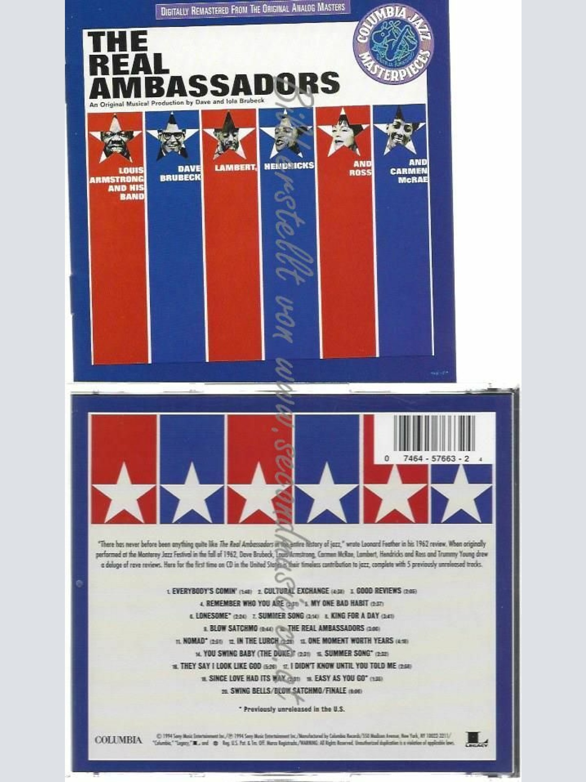 CD--LOUIS ARMSTRONG , DAVE BRUBECK , ET AL. | --REAL AMBASSADORS