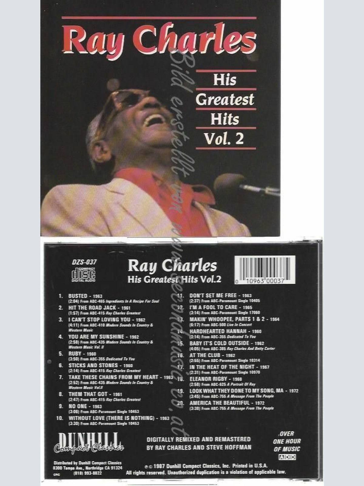 CD--RAY CHARLES | --GREATEST HITS VOL 2
