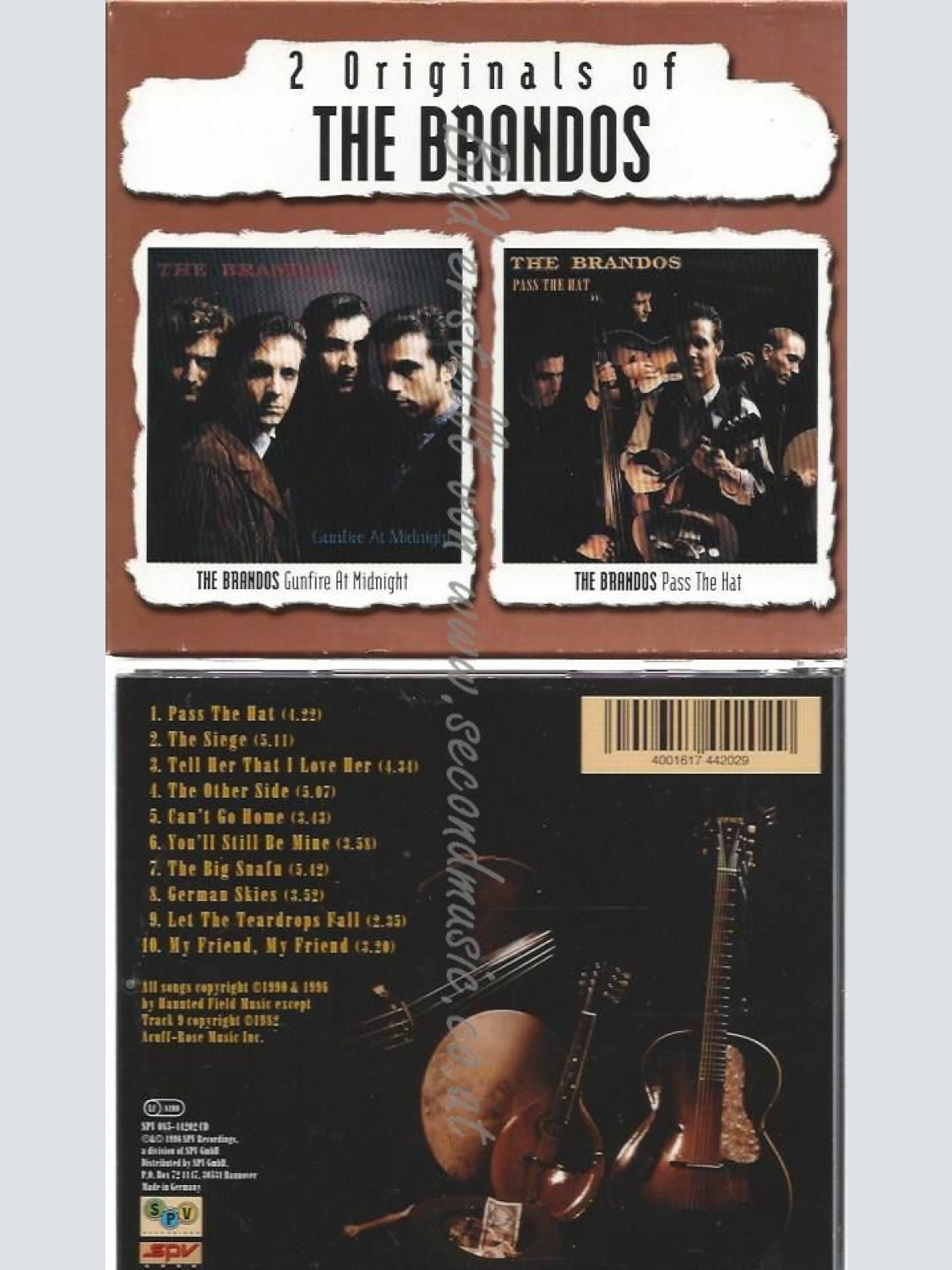 CD--PASS THE HAT/ BRANDOS | --GUNFIRE AT MIDNIGHT