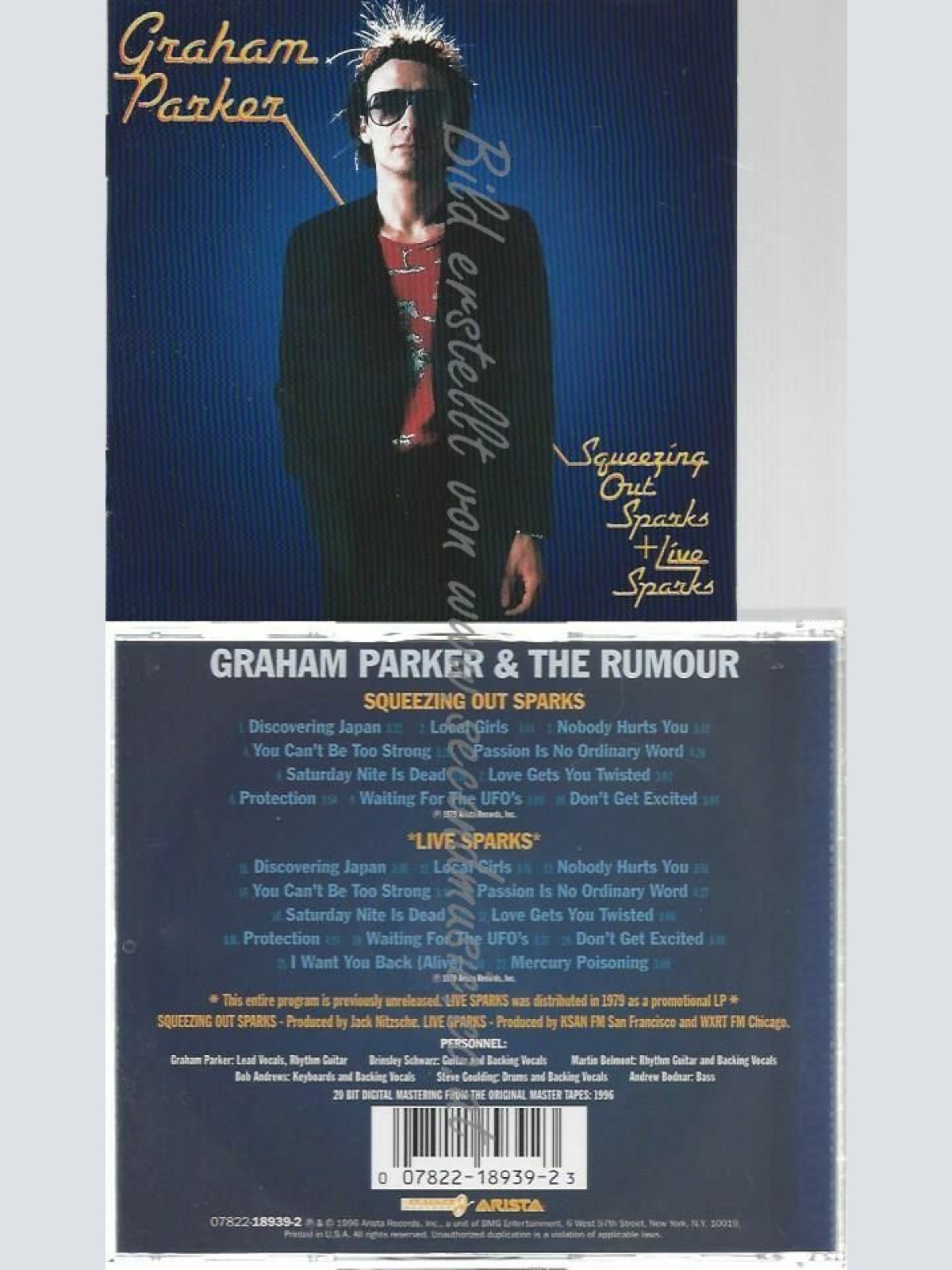 CD--GRAHAM PARKER | --SQEEZING OUT SPARKS & LIVE SPARKS