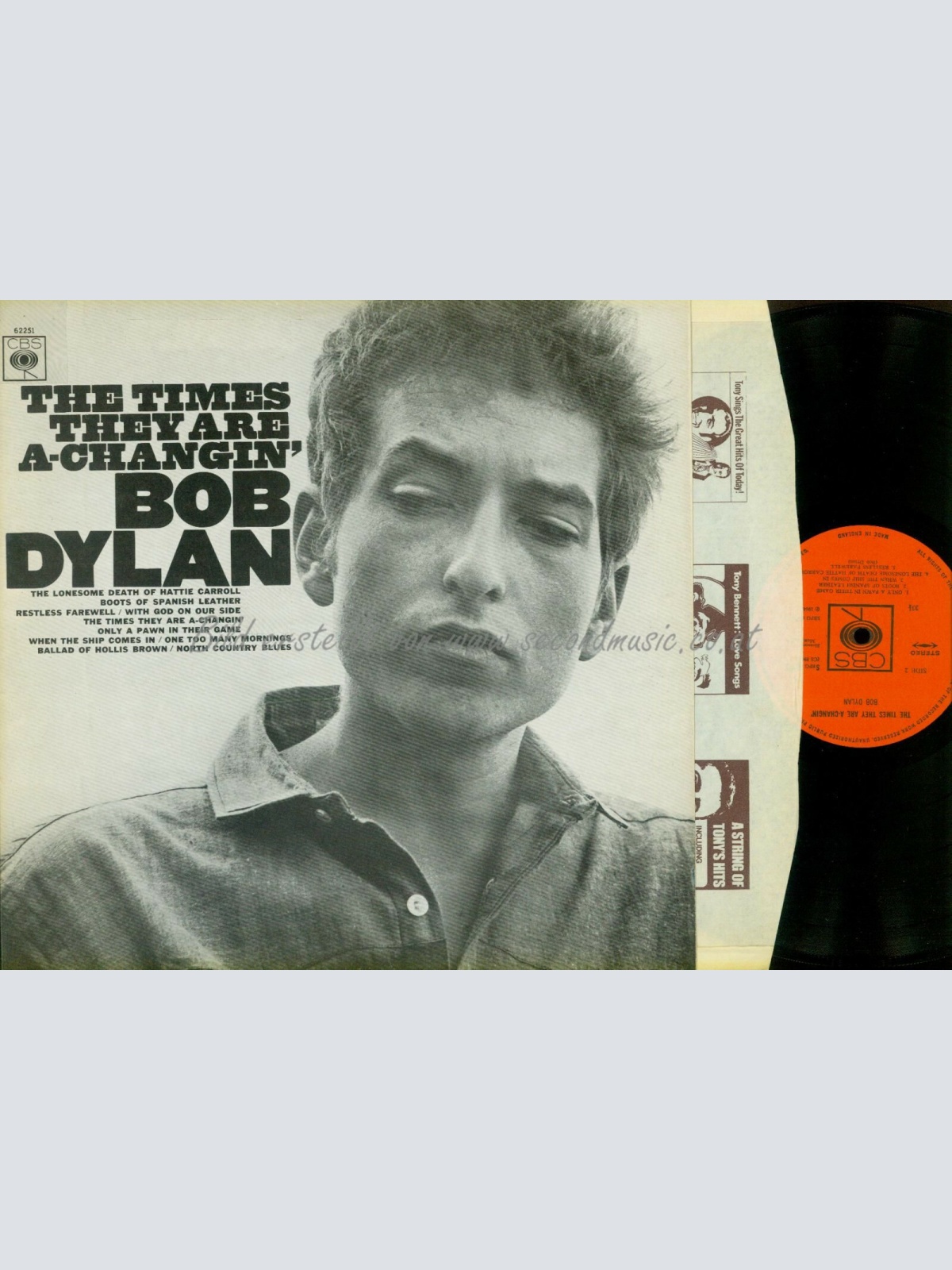LP -- Bob Dylan – The Times They Are A-Changin UK / 62251 //