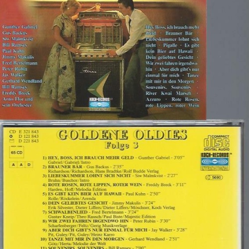 CD- GOLDENE Oldies Folge 3---Schlager die man nie vergisst