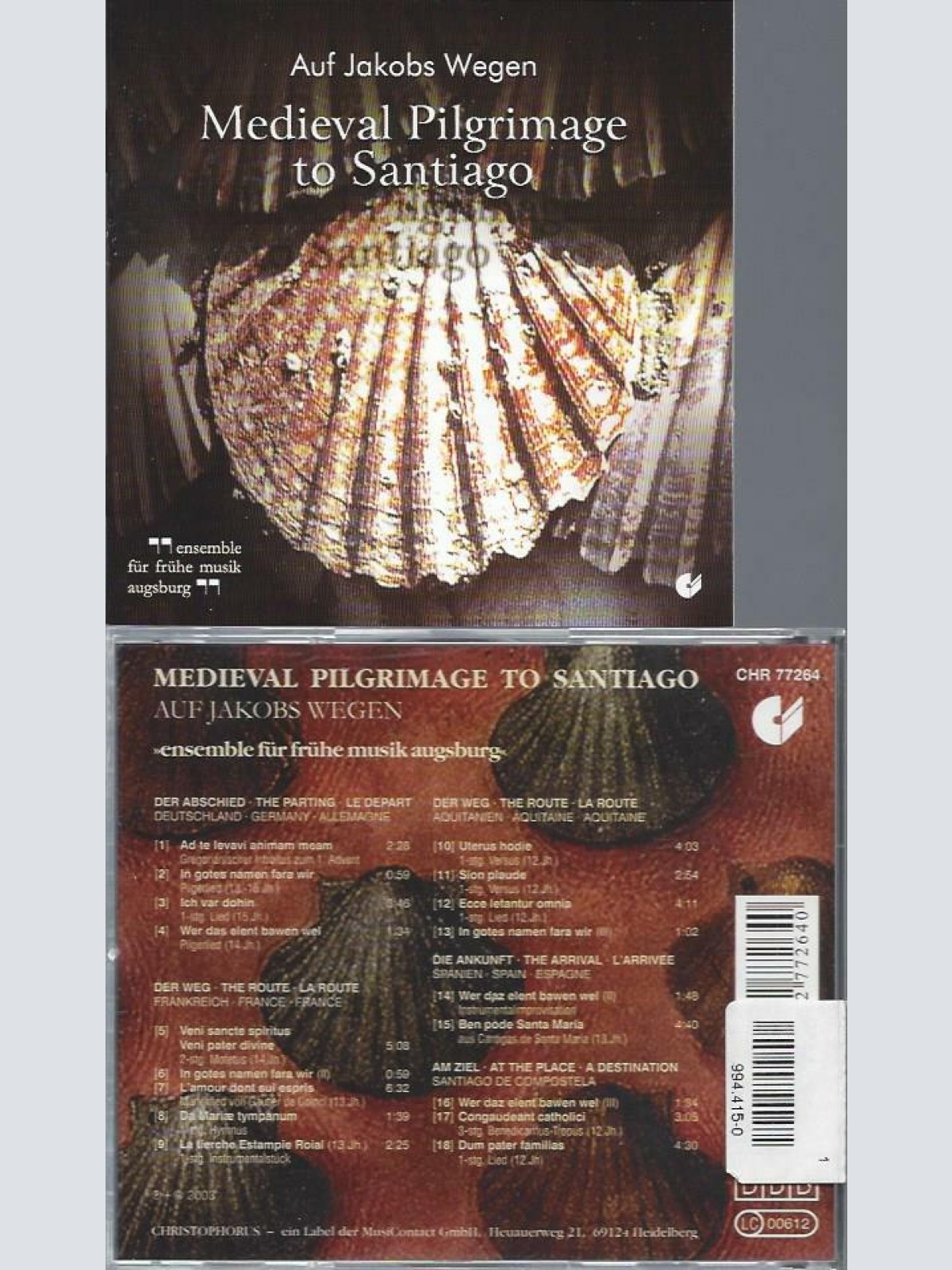 CD- Medieval Pilgrimage to Santiago Auf Jakobs Wegen