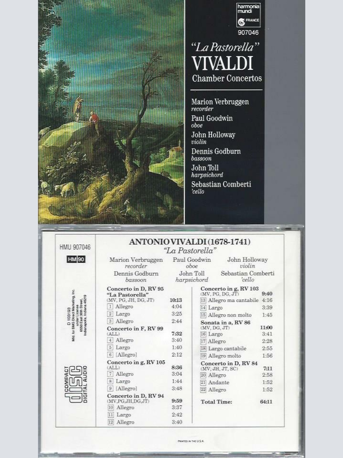 CD- La Pastorella Vivaldi  Chamber Concertos