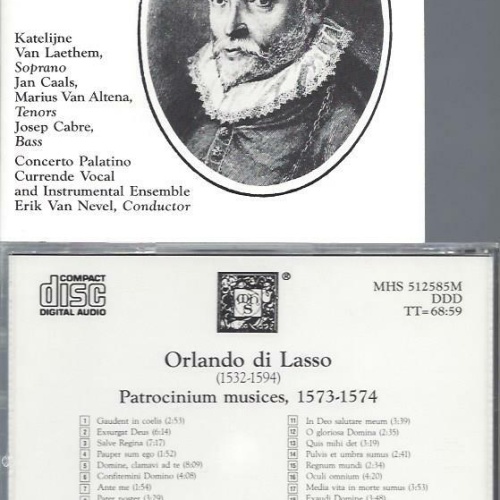 CD-  Orlando di Lasso Patrocinium Musices 1573-1574
