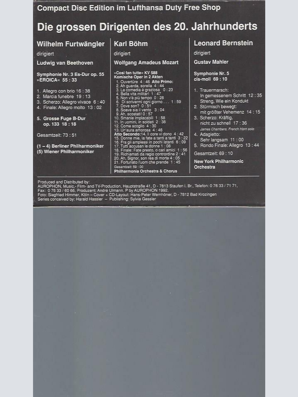 CD-  Die grossen Dirigenten des 20 Jahrhunderts Vol 1-3 Böhm Furtwängler Bernste