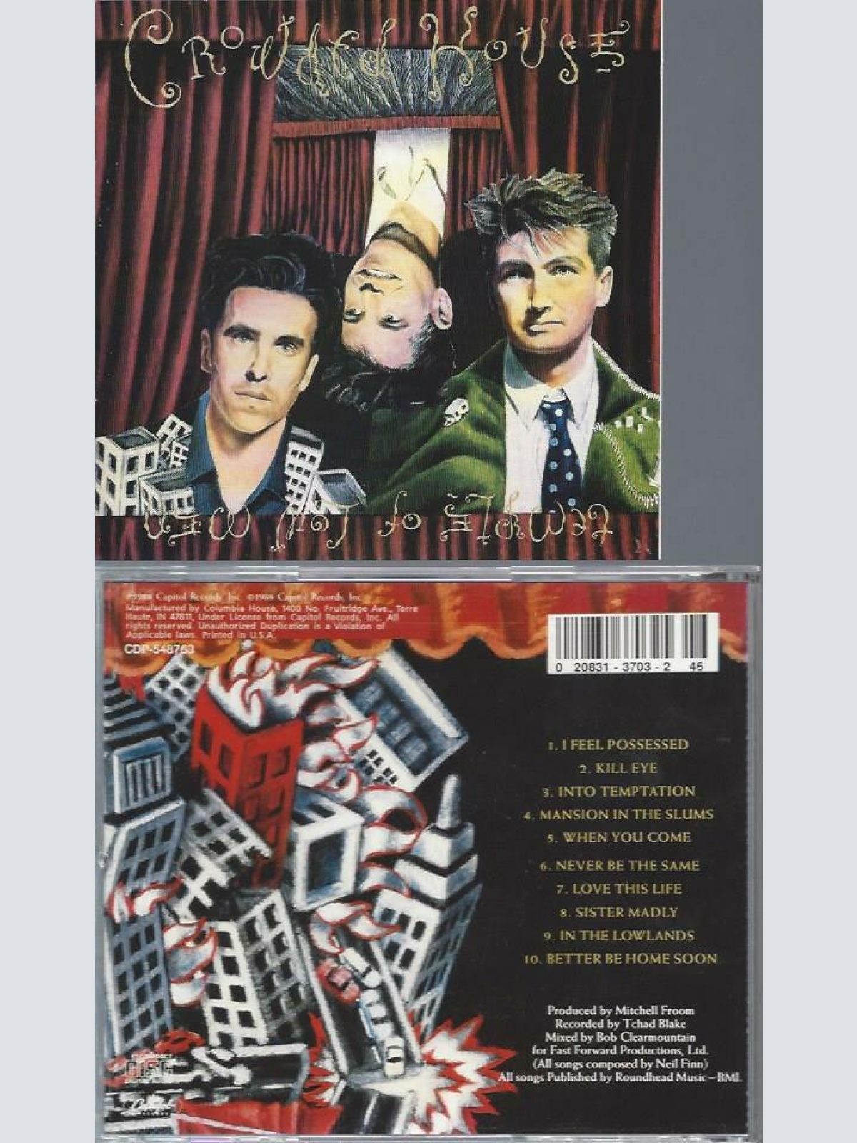 CD-    Crowded House – Temple Of Low Men