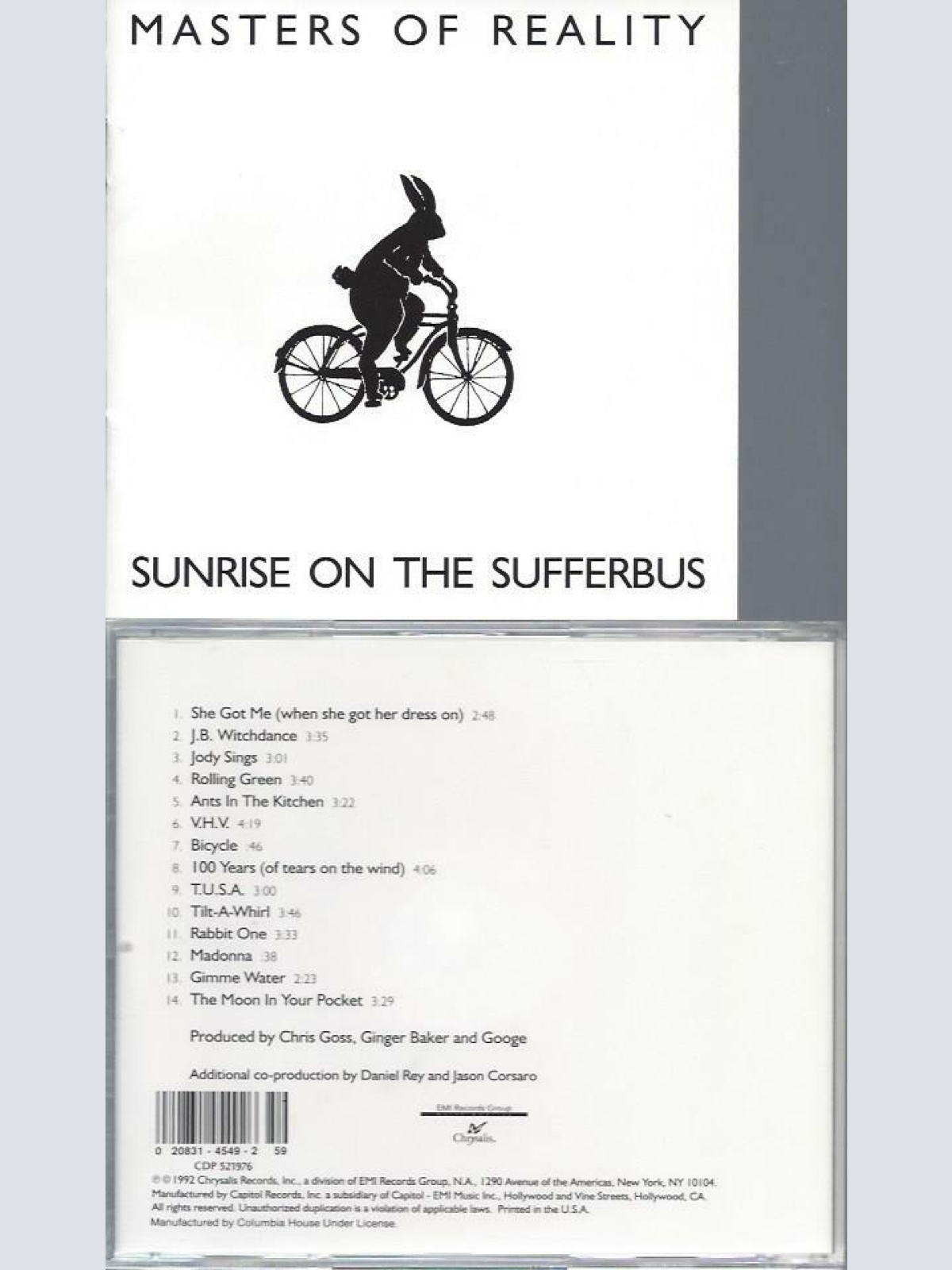 CD--Masters of REality Sunrise on the Sufferbus // USA