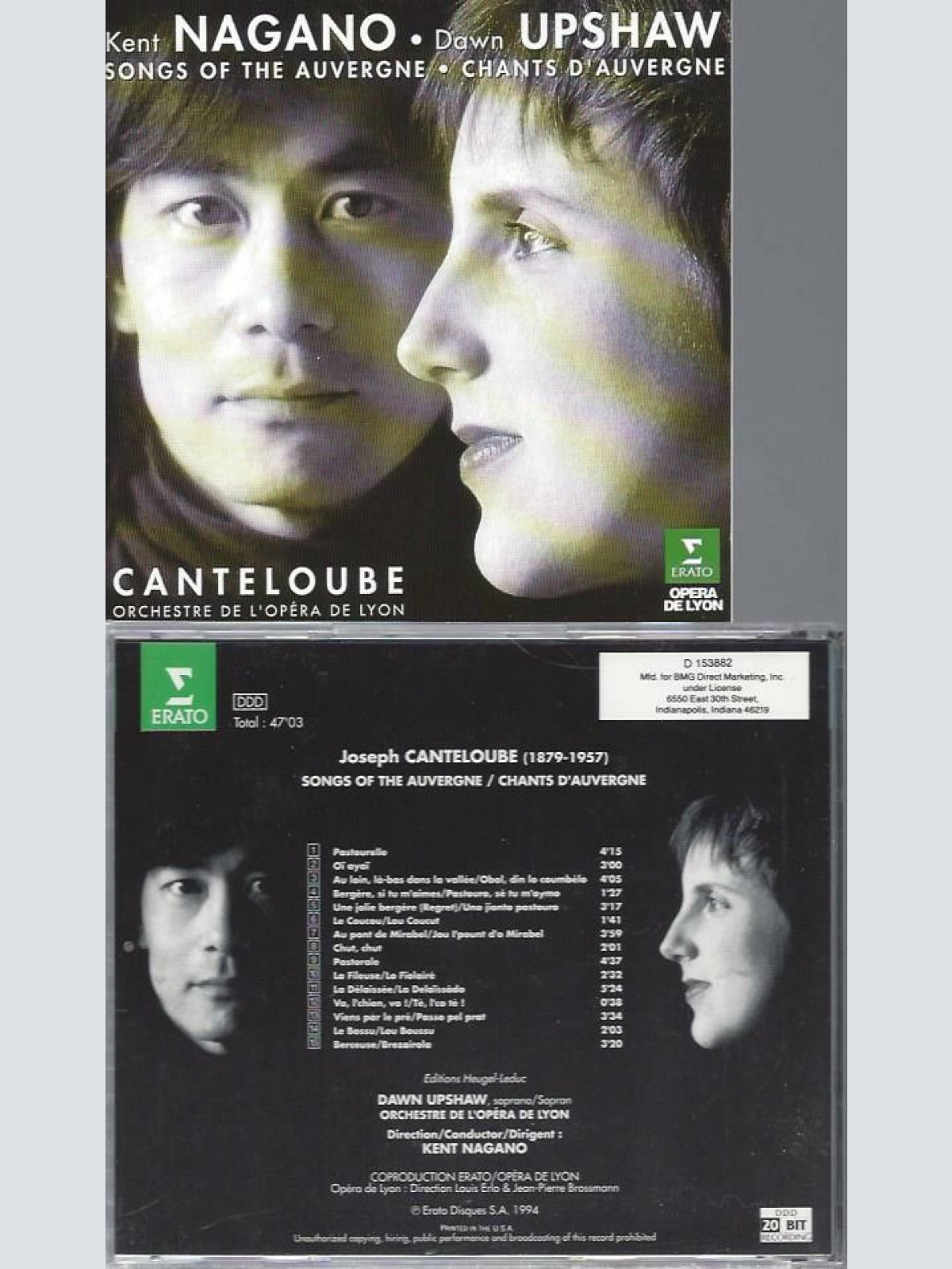 CD  -- Canteloube Dawn Upshaw, Kent Nagano / Orchestre De L'Opéra De Lyon – Son