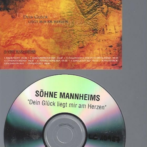 CD --Söhne Mannheims Dein Glück liegt mir am Herzen / Promo