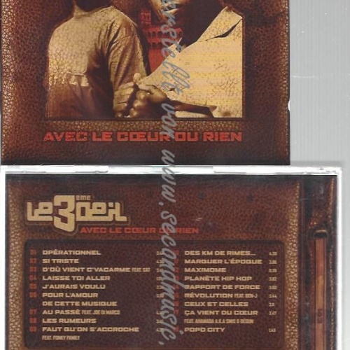 CD-- EME OEIL--    AVEC LE COEUR OU RIEN