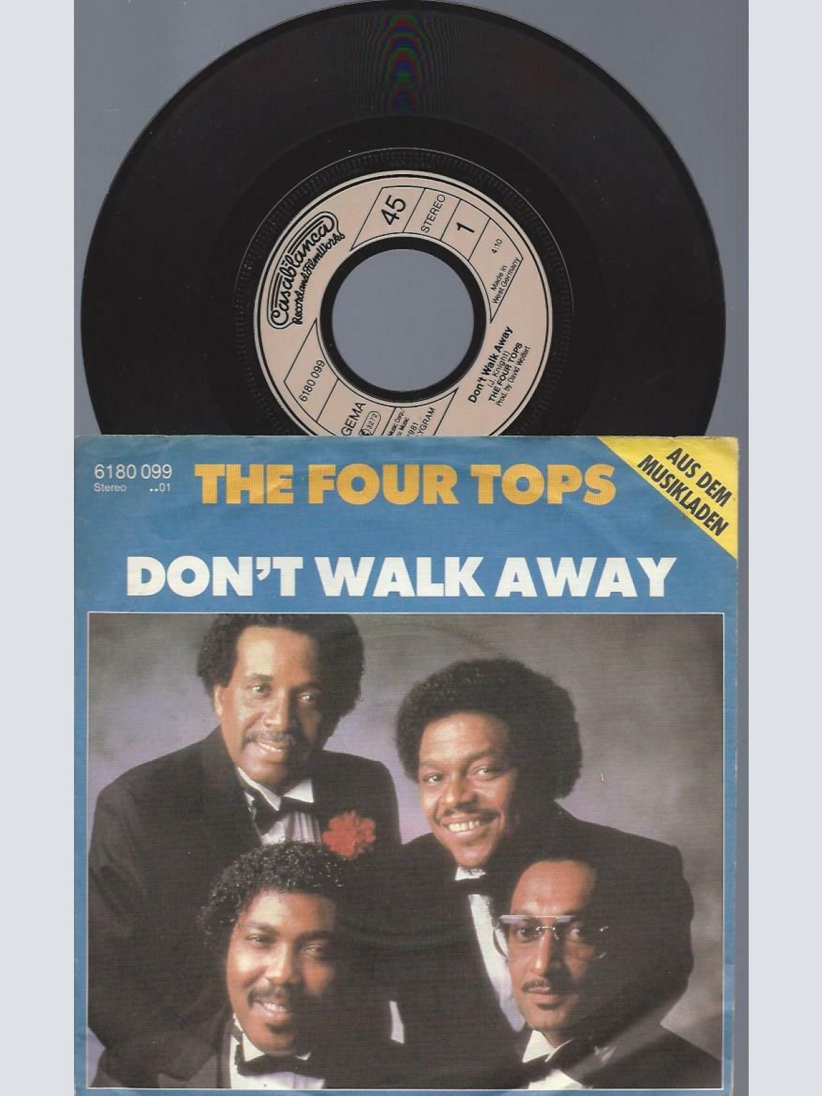 7"    The Four Tops  Don't Walk Away