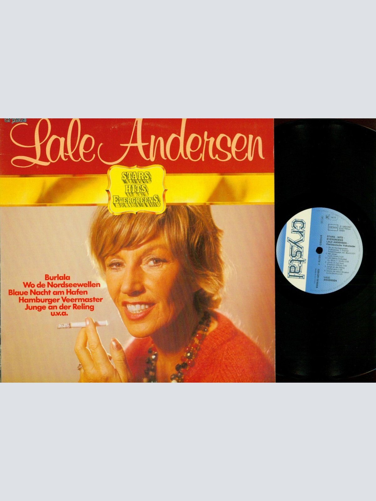 LP-- Lale Andersen – Lale Andersen CRY 28608  / Stars Hits Evergreens