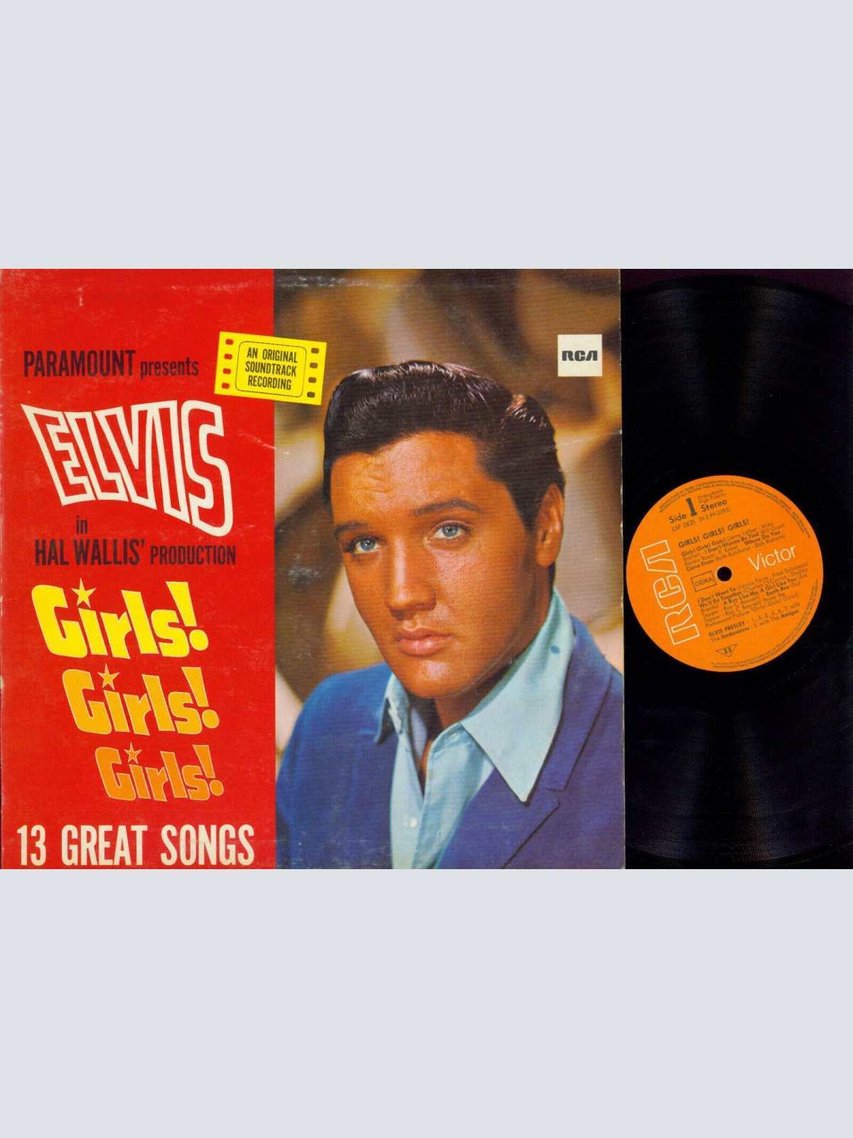 LP--   Elvis Presley  Girls! Girls! Girls!    // DE