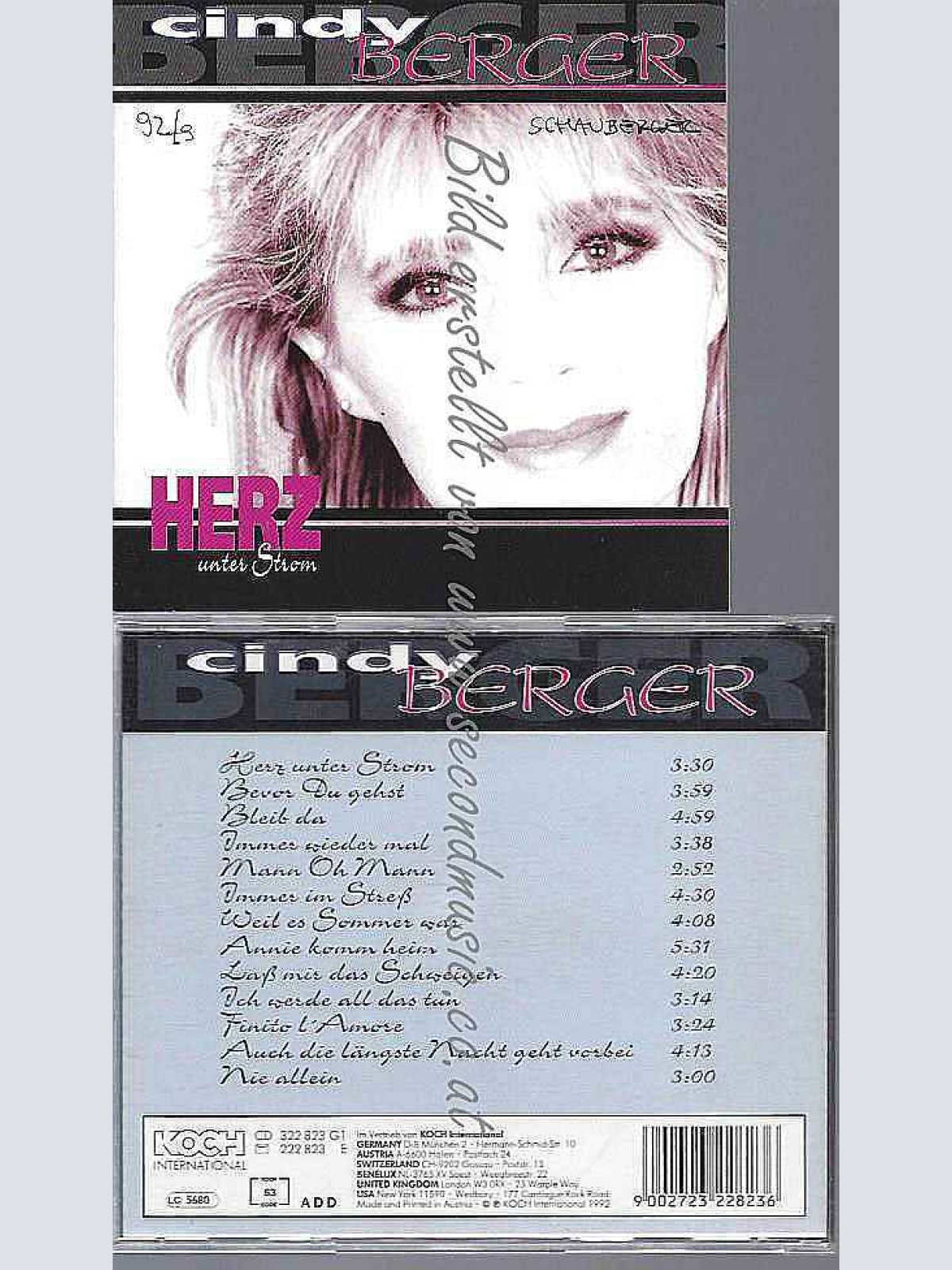 CD--CINDY BERGER | --HERZ UNTER STROM