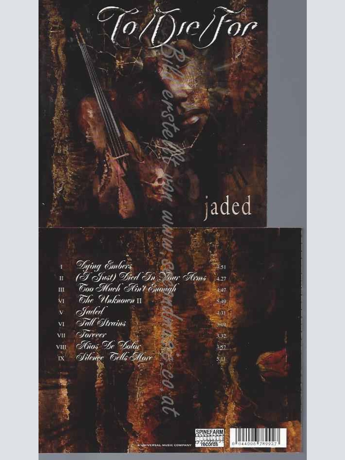 CD-   To/Die/For – Jaded